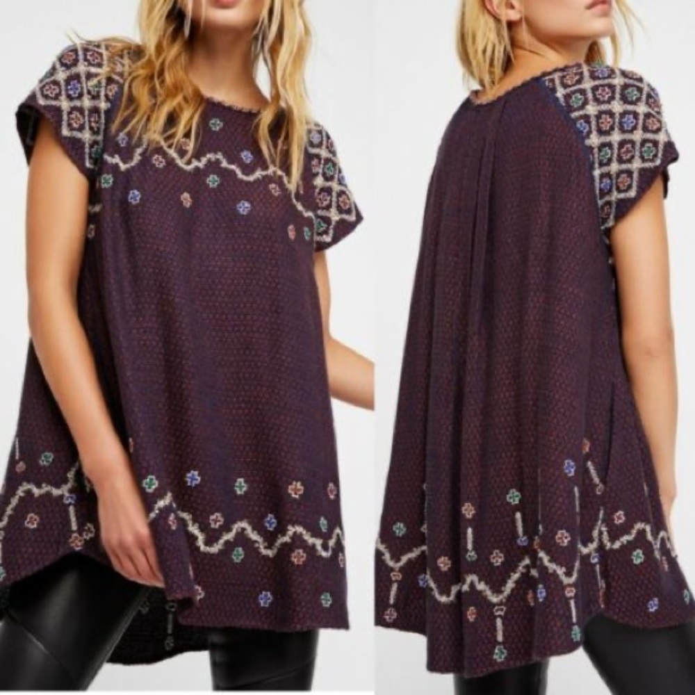 Free People In The Cloud Embroidered Tunic